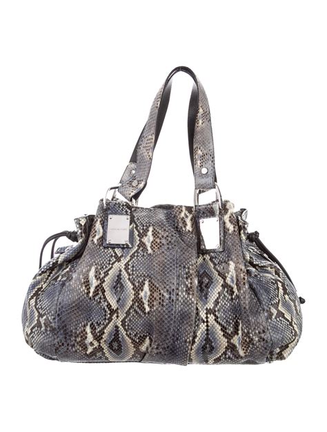 sac noir michael kors|Michael Kors snakeskin bag.